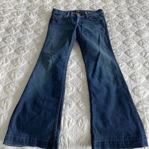 7 for all mankind vintage dojo wide leg flare jeans